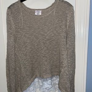 Tan Lace Sweater
